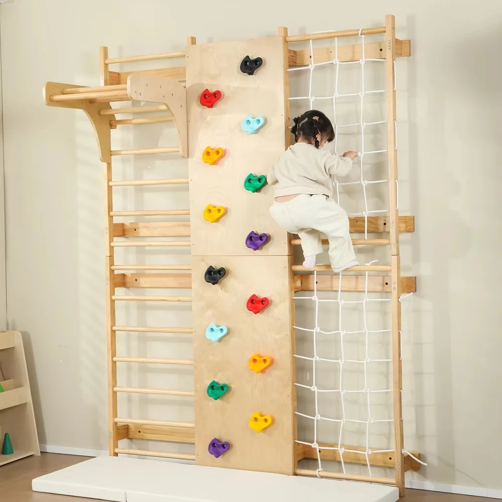 

In Stock Factory Wholesale 9 in 1 Indoor Playground Multiple Type Fun Climbing Frame Children Rock Climbing Walls