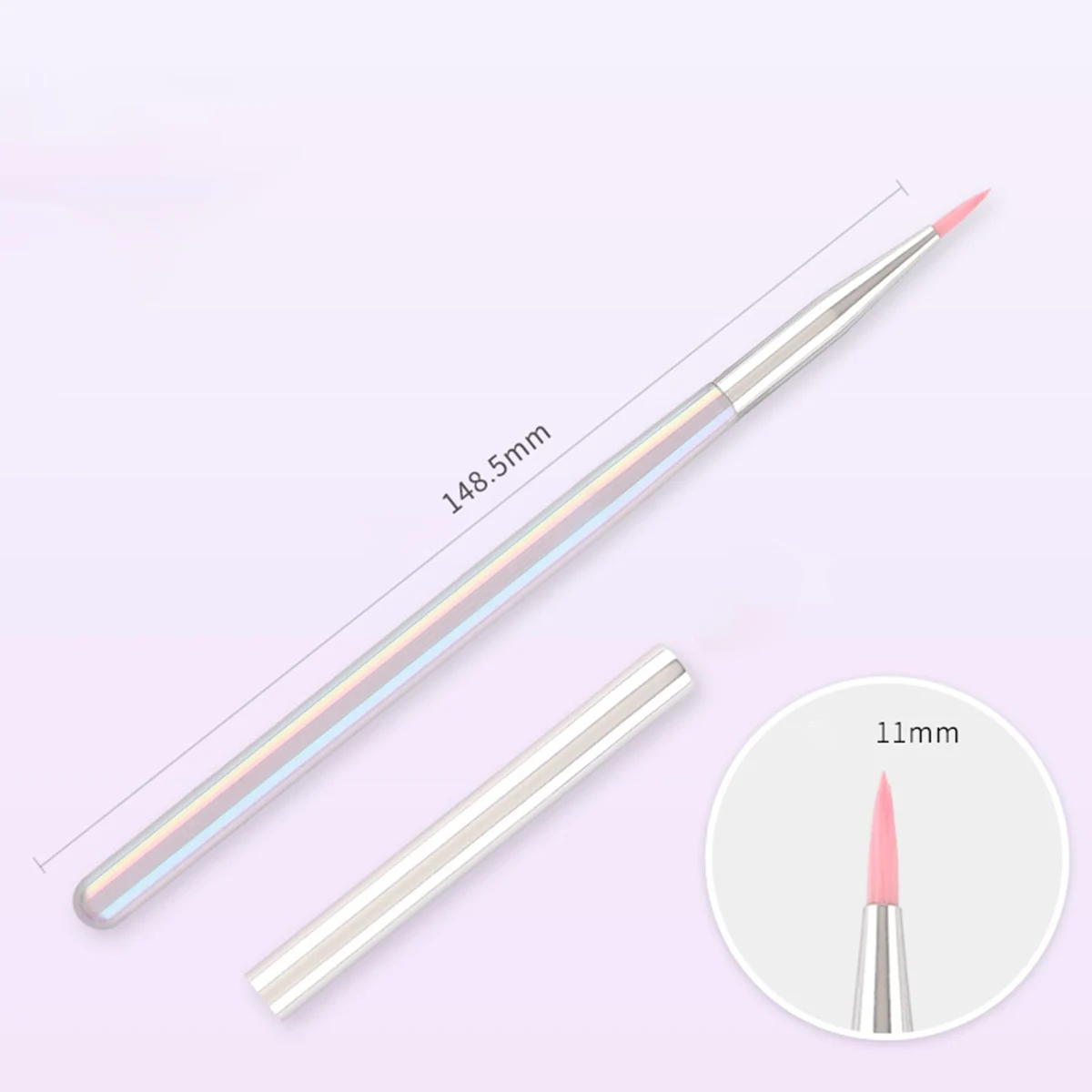 1 unidad, nueva moda, Color caramelo, delineador para decoración de uñas, cepillo tallado, extensión de Gel UV, herramientas de pluma de manicura