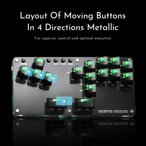 Imagen 2 del producto Alta42 Fightstick Hitbox controlador sin palanca Mini palo de Arcade sin pegamento para PC /Ps3/PS4 /Switch Arcade Hitbox controlador