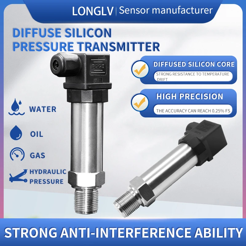 PTL516 pressure transmitter G1/4 0-10V optional stainless steel water oil fuel gas air pressure transducer sensor