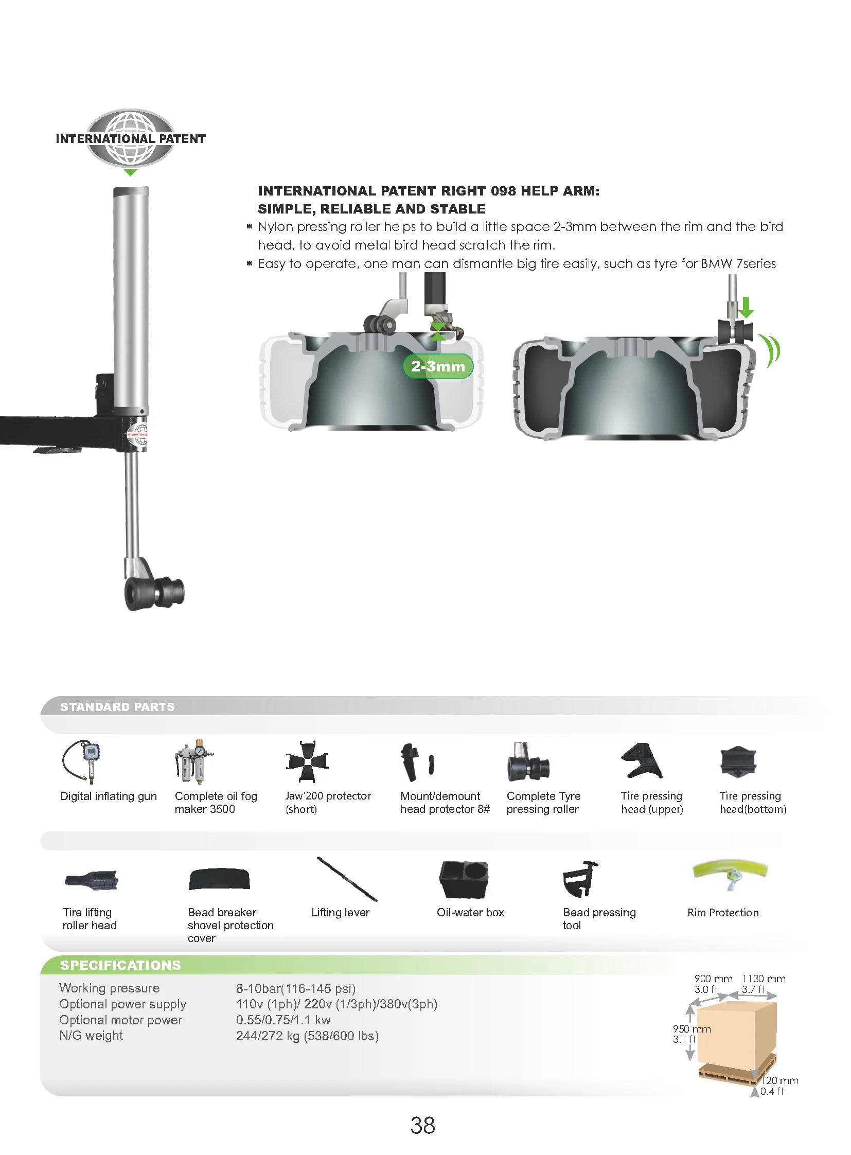 PULI Cambio pneumatici ad aria per cambio pneumatici PL-1293IT Macchina smontagomme con braccio di aiuto senza contatto