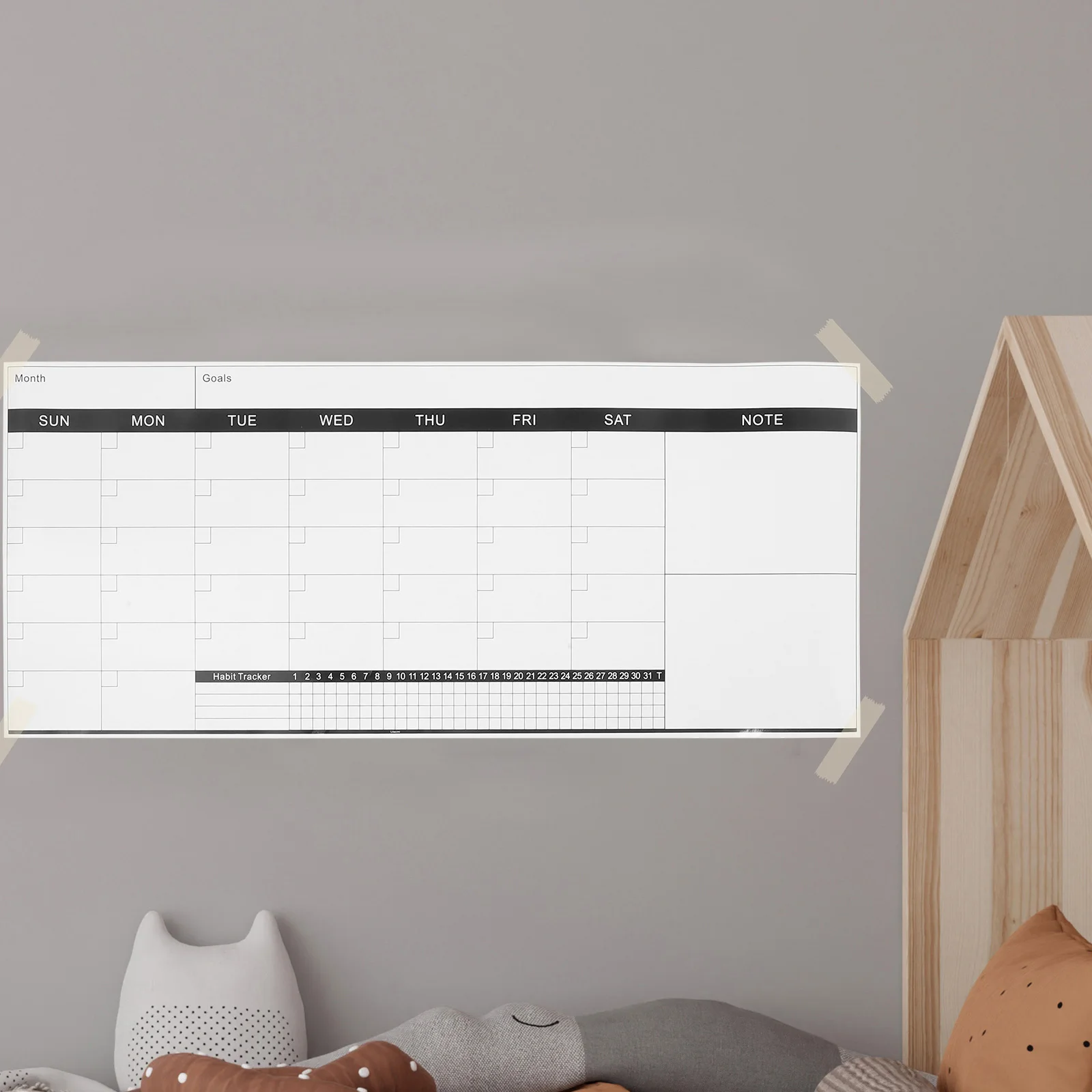 

2-сторонняя многоразовая доска-еженедельник для сухого стирания, 17X22 дюймов, двусторонняя доска для настенного холодильника, стола, домашнего офиса, общежития