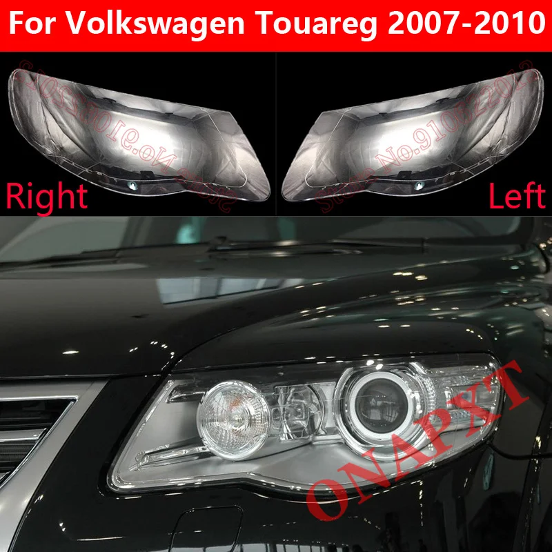 Auto Car dla Volkswagen Touareg 2007-2010 przedni reflektor szklany reflektor przezroczysty klosz lampy Shell osłona obiektywu