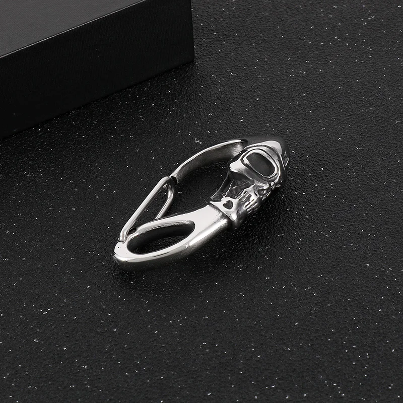 Fongten Männer Skelett Schlüssel verschluss Edelstahl Drachen Löwe DIY Schlüssel bund Verschluss Gothic Karabiner Brieftasche Schlüssel anhänger Haken für Männer – Detail 8