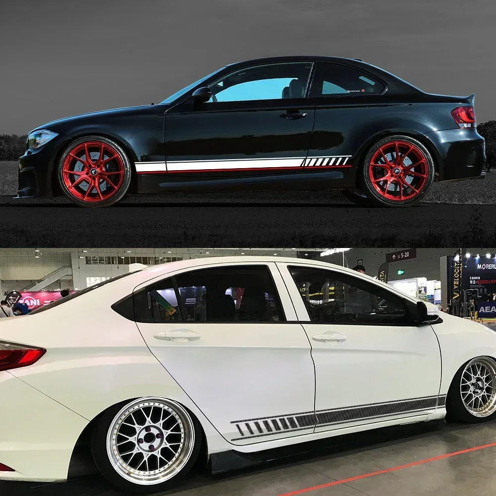 ل BMW 1 سلسلة E82 E87 E88 F20 F21 F70 E81 2 قطعة سيارة الجانب الجسم ملصق سباق المشارب التصميم شارات الفينيل Exteior اكسسوارات #4