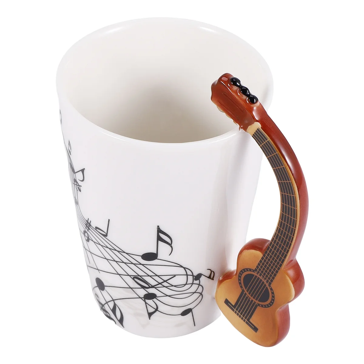 novelty guitar handle ceramic cup spectrum coffee milk tea cup personality mug unique musical instrument cup