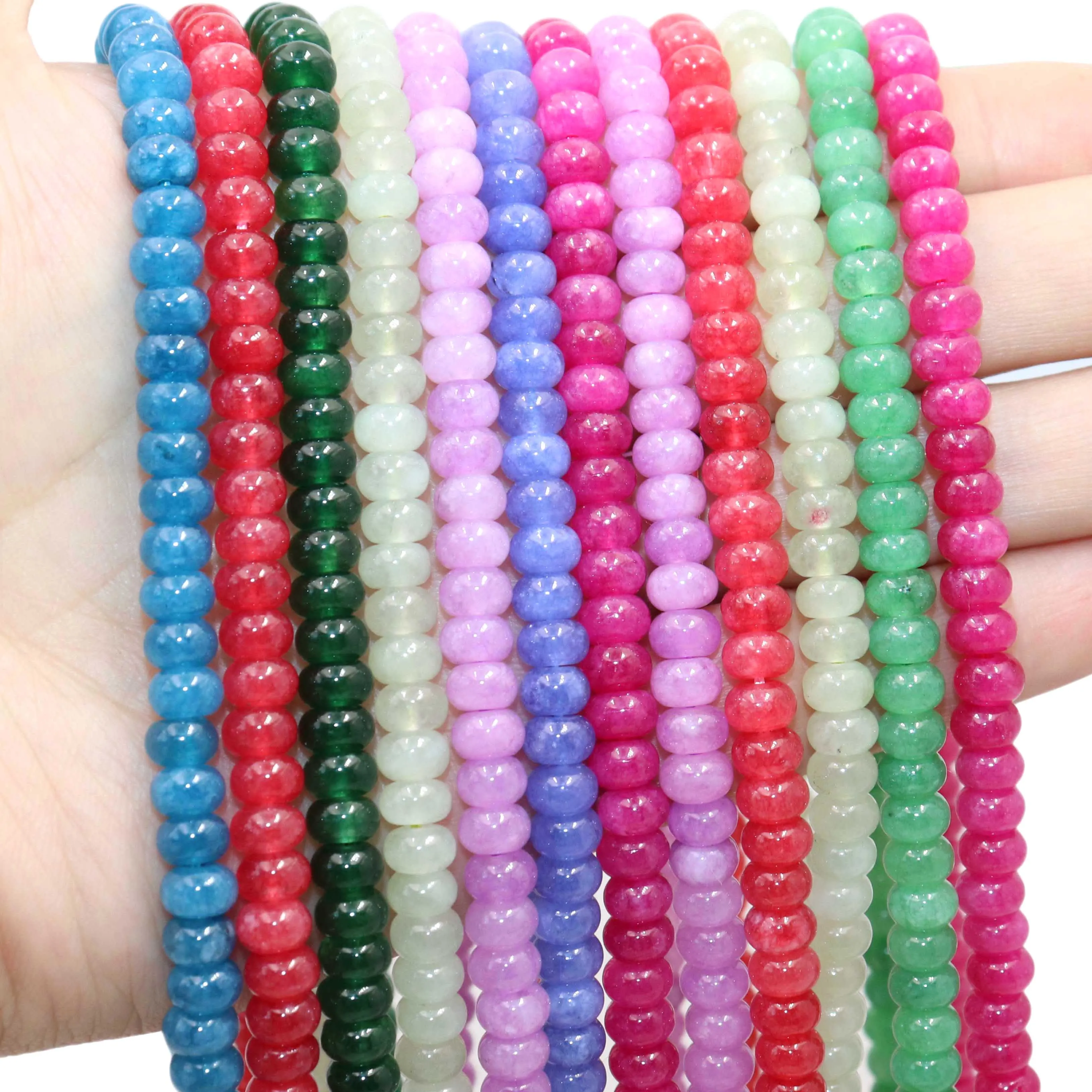 4*6mm Natural Stone  Angelite Aquamarines Rondelle Round Spacer Beads For Jewelry Making DIY Bracelet Necklace Accessories