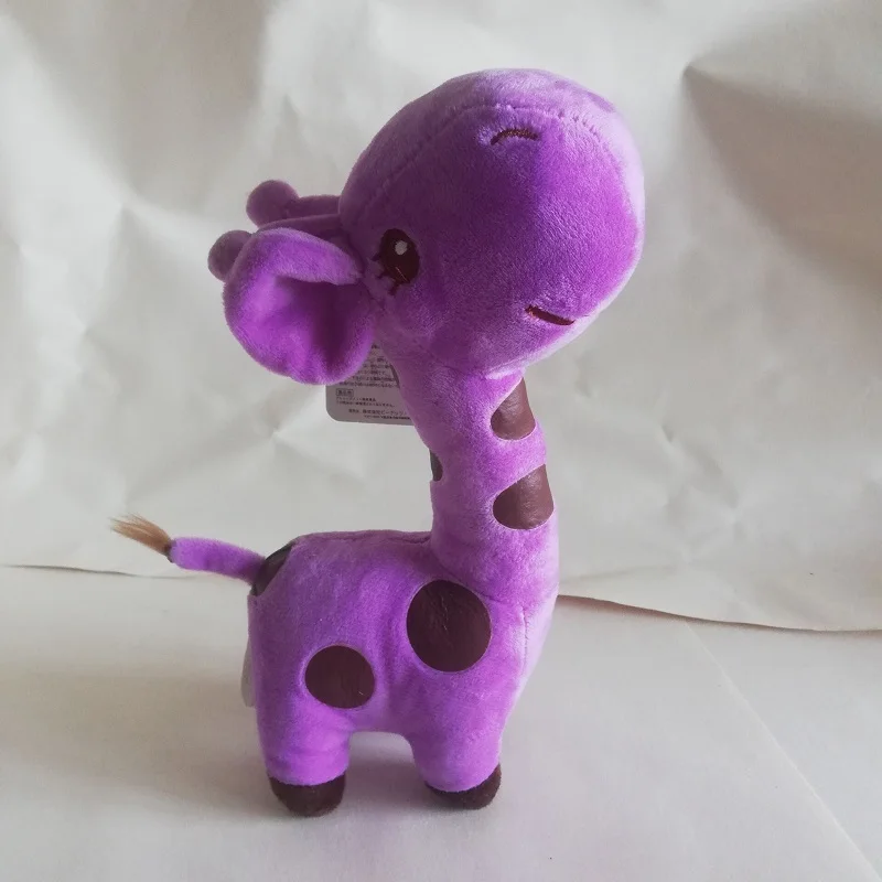 

27cm Purple Giraffe Plush Toy Cartoon Giraffe Soft Doll for Boys And Girls Xmas Gift Lovely Animal Stuffed Toy