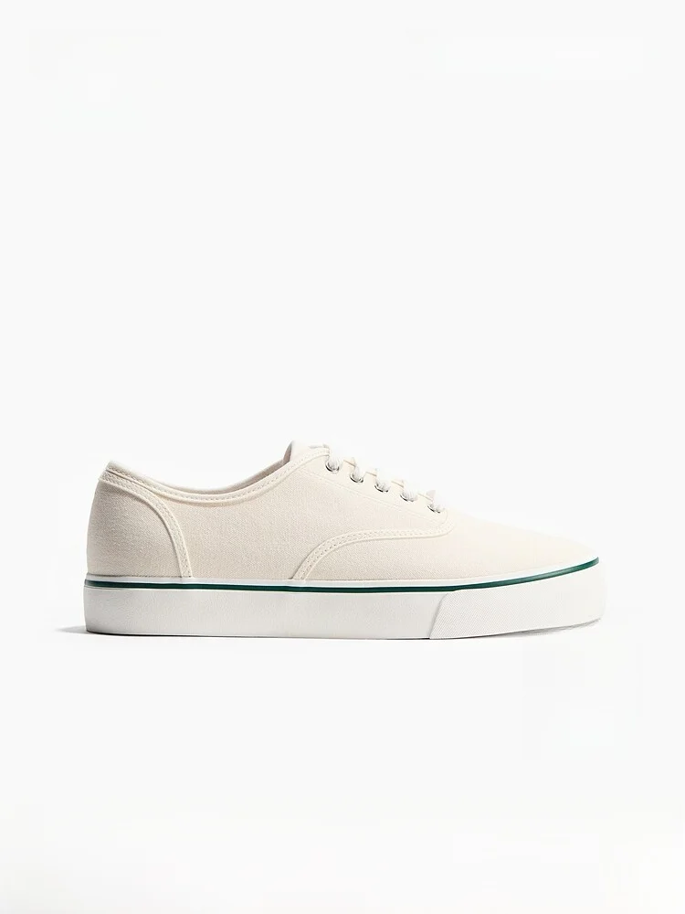 

H&M Canvas Sports Shoes for Men Spring Summer New Style Casual Fashion round Toe Cotton Lined Non-function Special