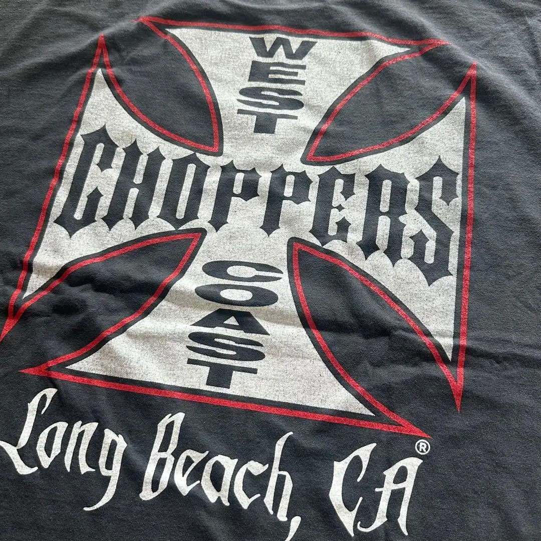 Vintage West Coast Choppers OG Red Iron Cross Graphic T-Shirt Cotton Men Women Streetwear Tee