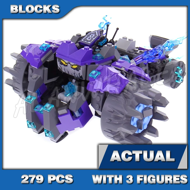 279 шт. Nexoes Knights The Three Brothers Twin Jouster Stone Monster 10595 Набор строительных блоков Кирпичи, совместимые с моделью