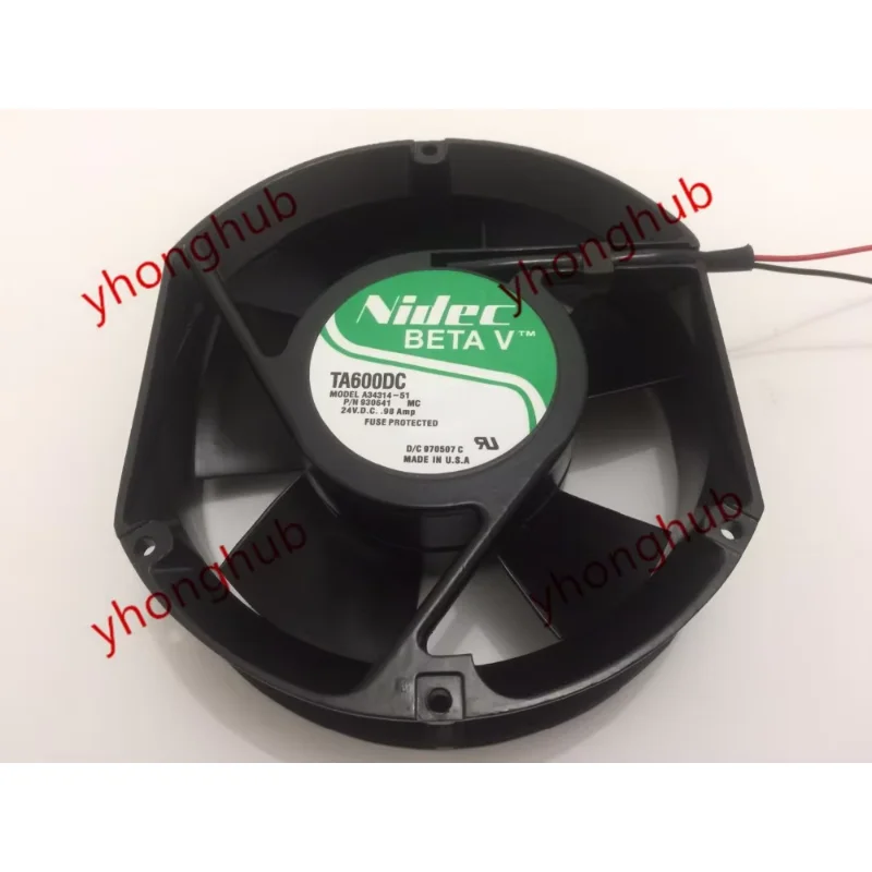 

Nidec A34314-51 TA600DC 930641 Серверный круглый вентилятор постоянного тока 24 В 0,98 А 171X151X51 мм