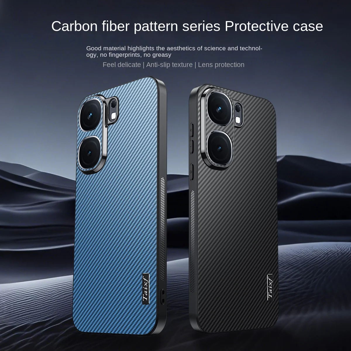 Coque de téléphone de Style professionnel en Fiber de carbone, étui arrière antichoc pour Vivo iQOO Neo9 Pro Neo9s Pro Neo8 Pro