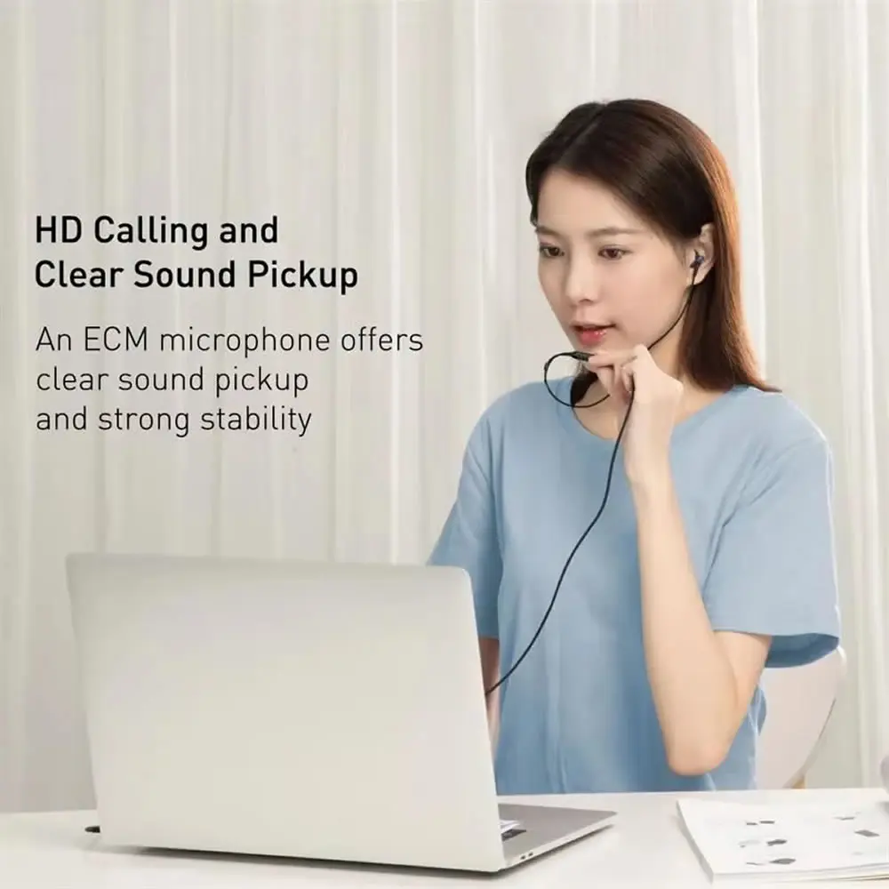 3.5 مللي متر/Type-c سماعات أذن سلكية في الأذن HiFi سماعات رأس ستيريو جانب واحد سماعة أذن أحادية سماعات أذن سلكية لمشغلات MP3 للهاتف #5