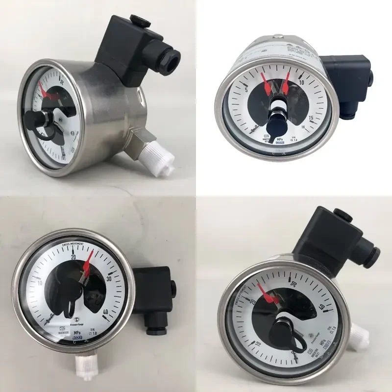 Manómetro de Tubo Bourdon con Contactos de Interruptor para la Industria de Procesos, Modelos NS 100/160 PGS23.100 PGS23 PGS26.100 Presión
