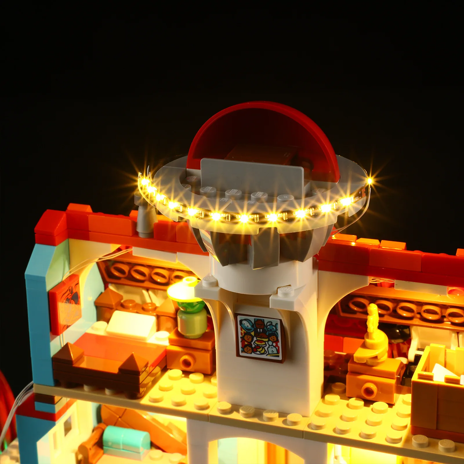 (Solo luz LED sin ladrillos) Casa de playa Lilos y Stitches 43268 Ideas (no incluye kits de bloques de construcción, juegos de modelos)