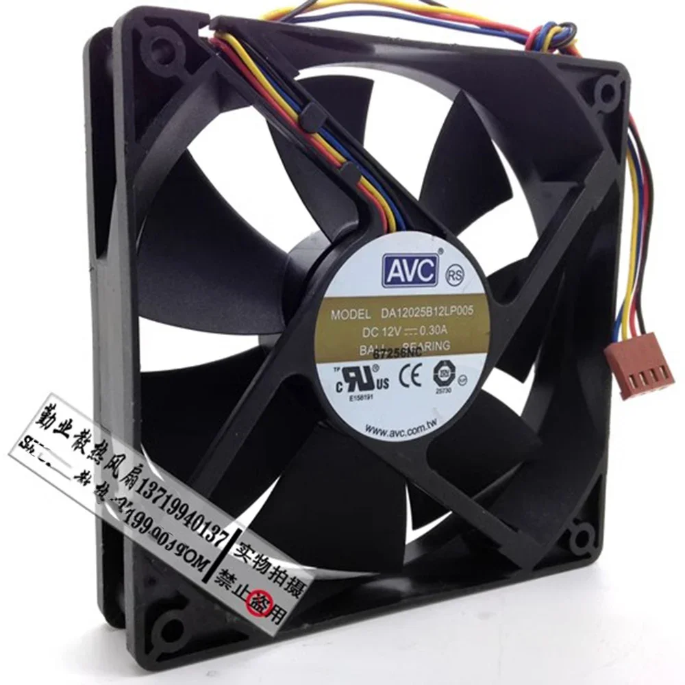 Для AVC DA12025B12L P005 12 В 0,3 А 120 мм 12 см 12025 120*120*25 мм 4-контактный ШИМ-вентилятор охлаждающий вентилятор
