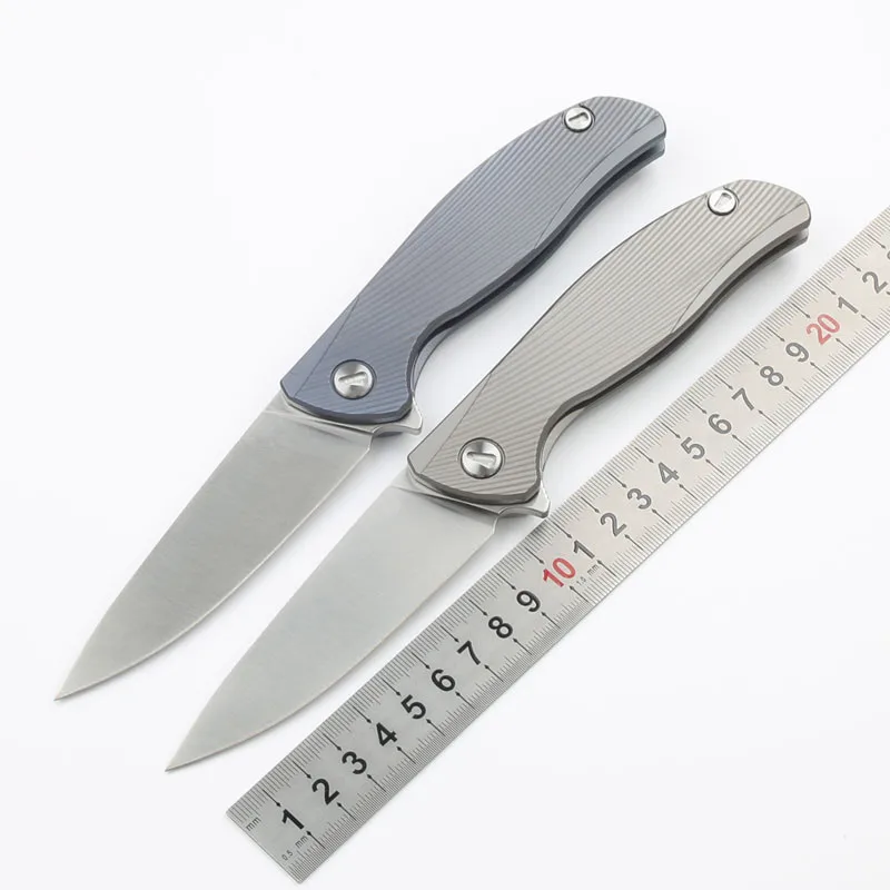 Kesiwo F95 M390 Blade Pocket Hunting Folding Knife Titanium Alloy Handle Flipper Open Outdoor Rescue EDC Kitchen Camping Knife