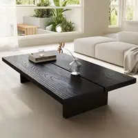 Wabi Sabi Minimalist Coffee Table Modern Trendy Rustic Rectangle Coffee Table Neutral Eclectic Mobilier Maison Home Furniture