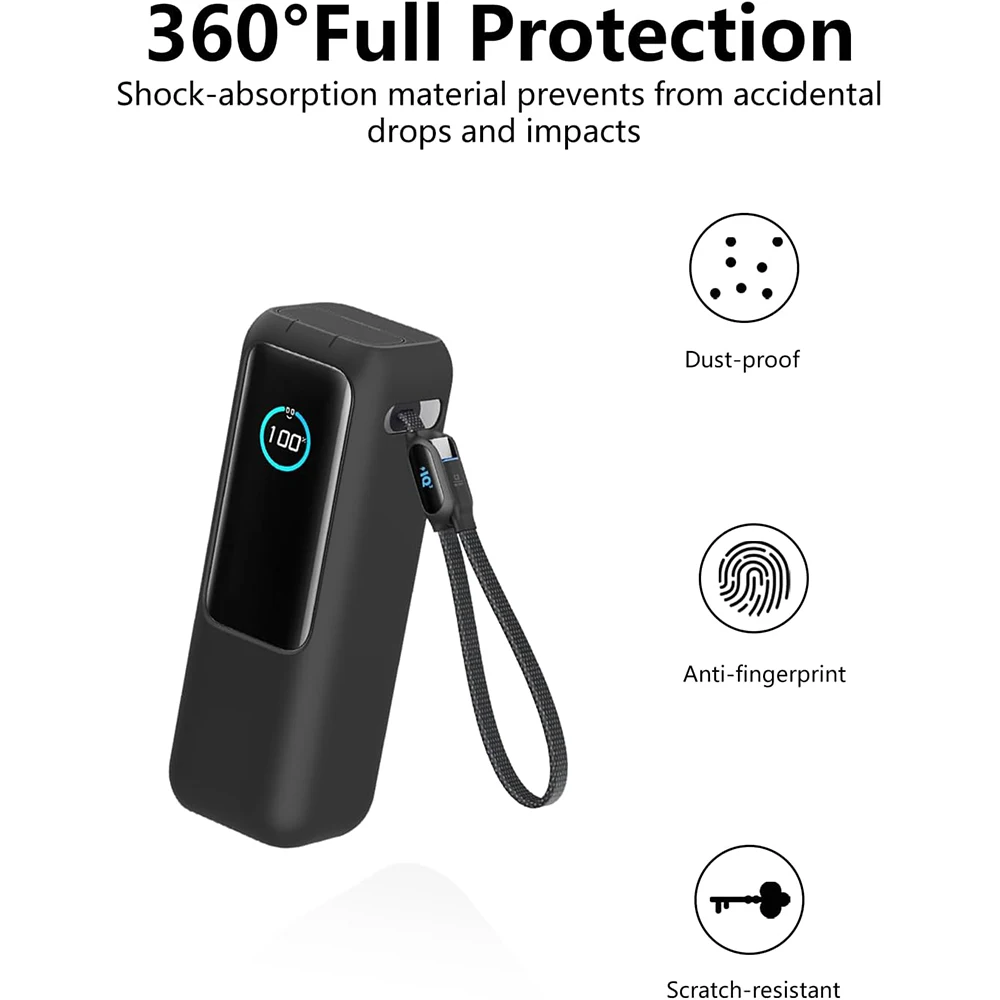 3-IN-1 Case + HD Hydraulic Hydrogel Film For Anker Zolo 25000mAh 165W Power Bank Portable Charger Case Screen Protector Cover view 3
