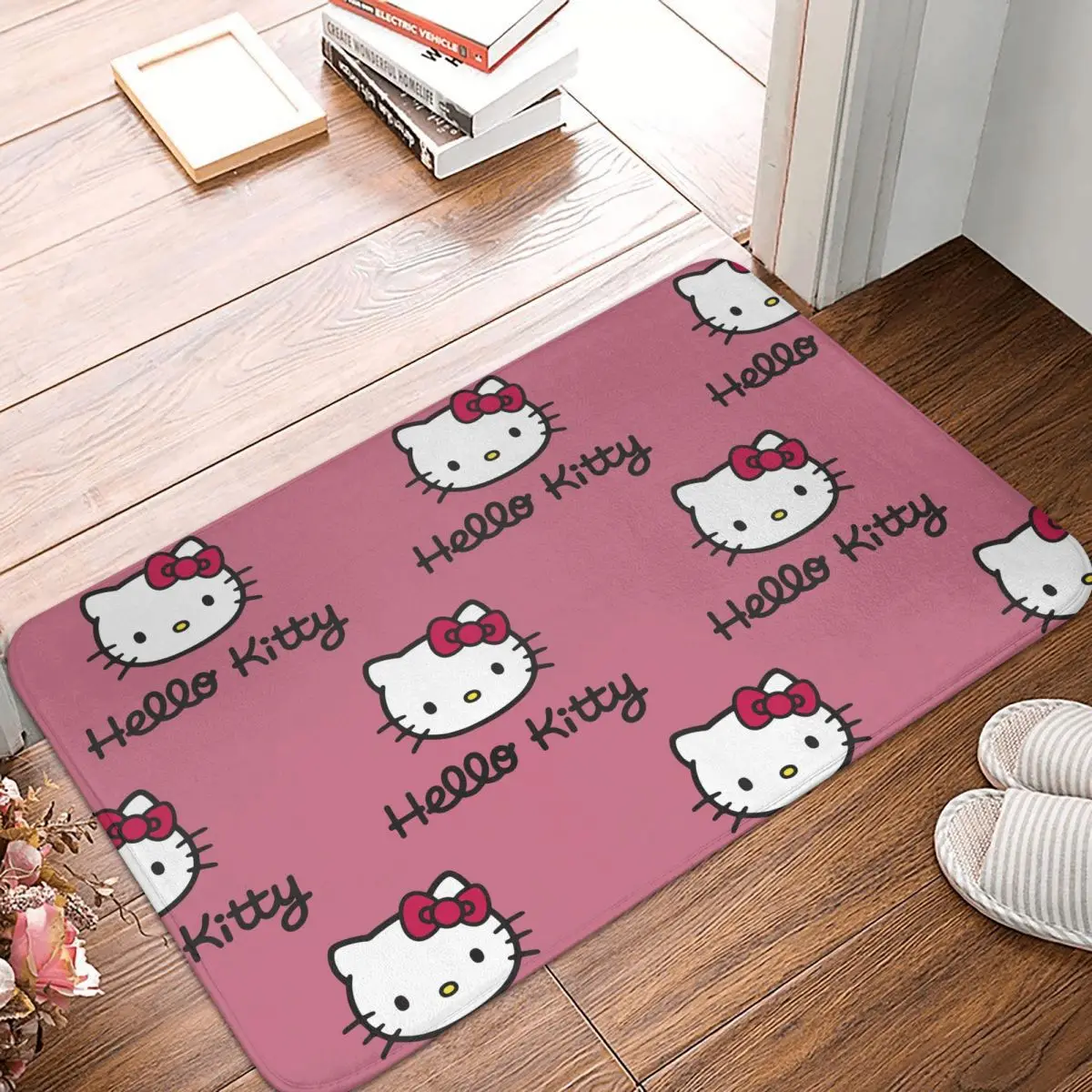 

Симпатичный Противоскользящий Придверный коврик, кухонный коврик Hello Kitty, ковер для прихожей, коврик для входной двери, декор для спальни