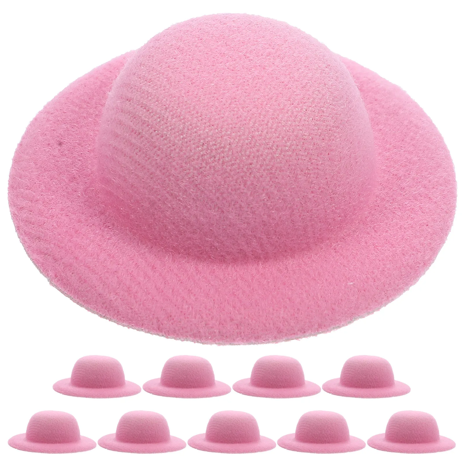 10Pcs Small Hats Decor Lint Eva Material Delicate and Practical for Longtime Use Mini Hats for Crafts Small Hat