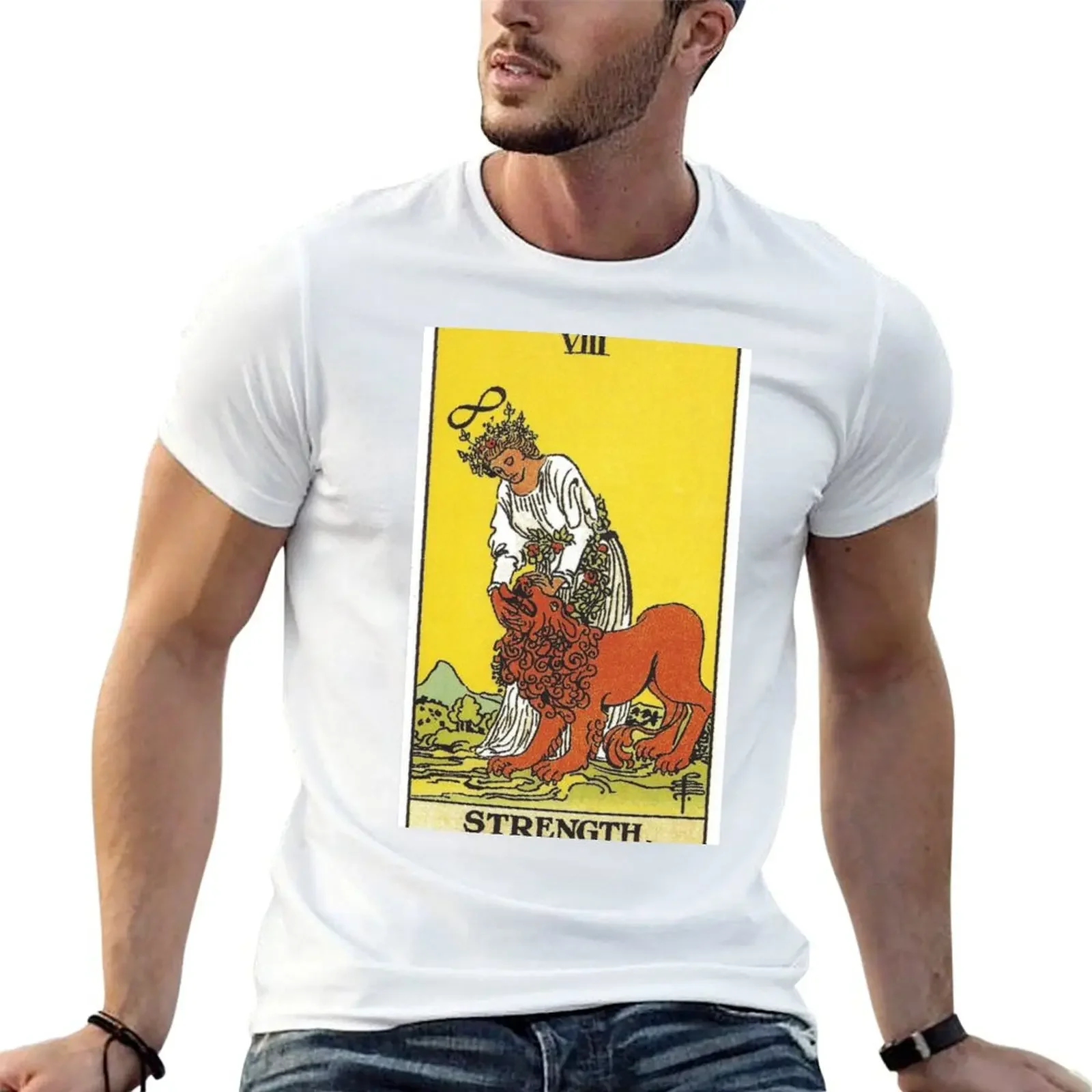 Strength Tarot T-Shirt cute tops baggy shirts oversizeds mens funny t shirts