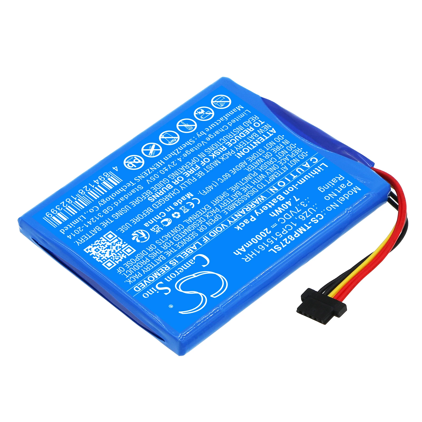 

CameronSino Replacement Battery For TomTom 4F173, Bridge, Pro 8270, Pro 8275 1CP515161HR, UZ6 2000mAh / 7.40Wh Lawn Mowers