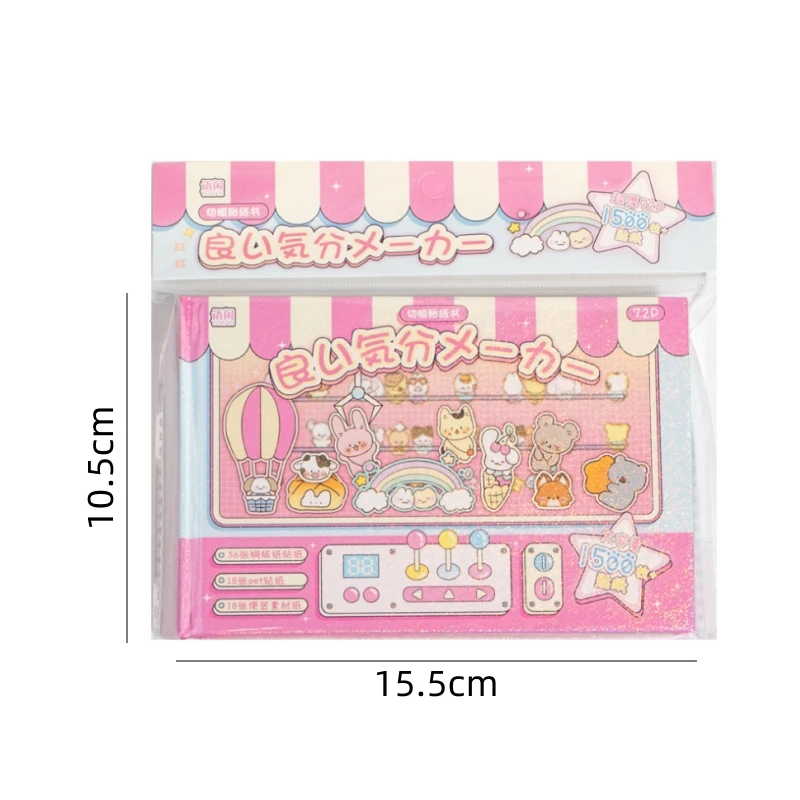 Mr. Paper 1Style 72Pcs/bag Good Mood Maker Cut Film Sticker Book DIY Handbook Scrapbook Phone Case Photo Frame Calendar