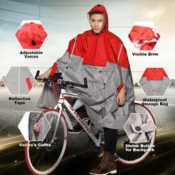 Impermeable Raincoat Women/Men Outdoor Poncho Backpack Reflective Design Cycling Climbing Hiking Travel Rain Cover
