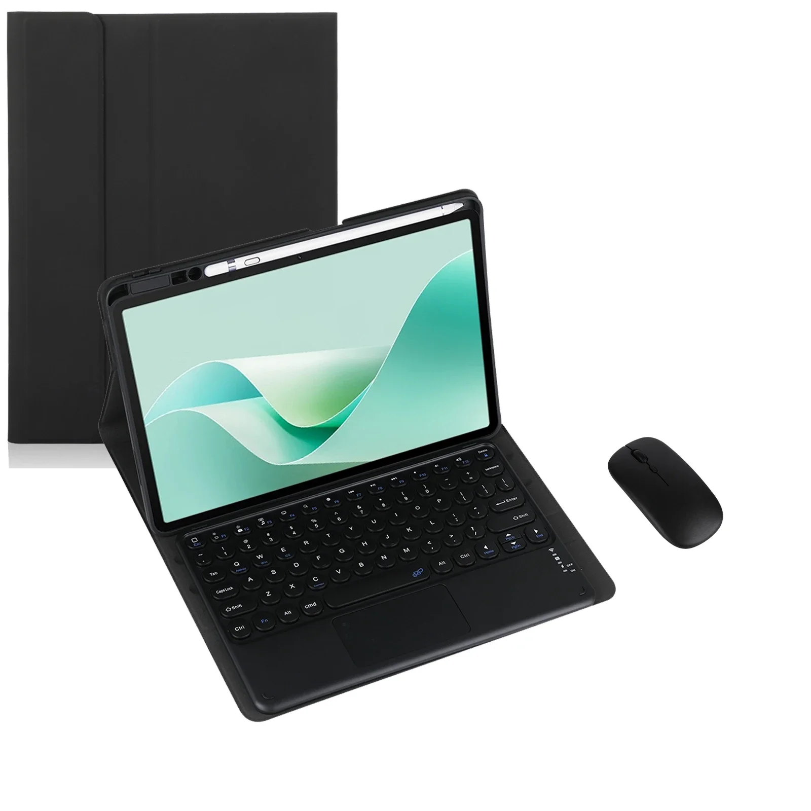

Detachable Bluetooth Round Keycap Keyboard Case&Mouse for Xiaomi Redmi Pad 2 10.95inch Tablet Protective Cover with Pen Holder