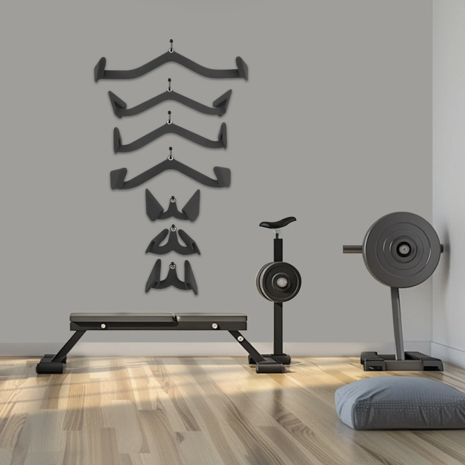 Pulldown-Stangenaufsatz, Fitness-Klimmzugstange, Pulldown-Stangenaufsatz für Heim-/Fitnessstudio-Training
