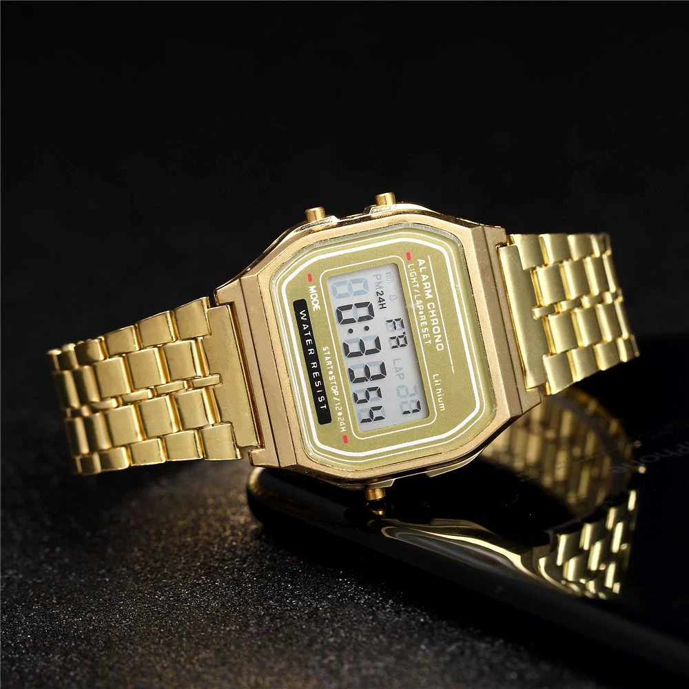 2024 orologi digitali per uomo sport bracciale impermeabile orologio oro Electronice LED orologio da polso donna Casucal montre homme relogio