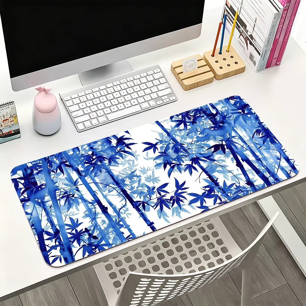 

Chinese style Blue and white porcelain Mouse Pad For Office Gaming And Keyboards Non-Slip Large Waterproof