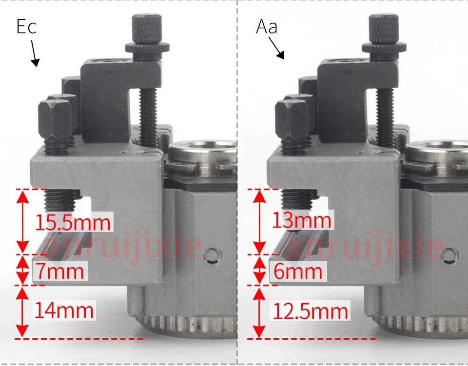 Portautensili per tornio europeo Set di pali per utensili a cambio rapido Aa Eb Ec 12x12mm 15x15mm per WM210V&WM180V&0618&C2&C3 120-250mm Altalena