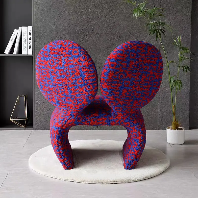 

Микки Скандинавский одиночный стул для отдыха, креативный современный стул с акцентом животных для гостиной, спальни