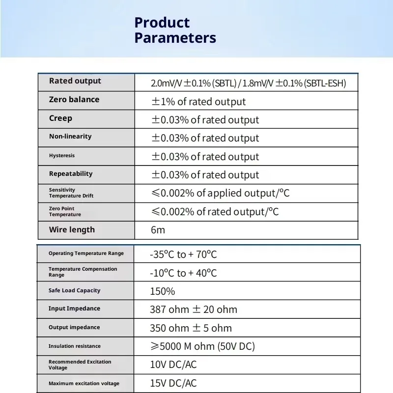 Transcell Load Sensor Force Sensor Sbtl/0.5T/1T/2T 5-24V 2mv for Truck Scale