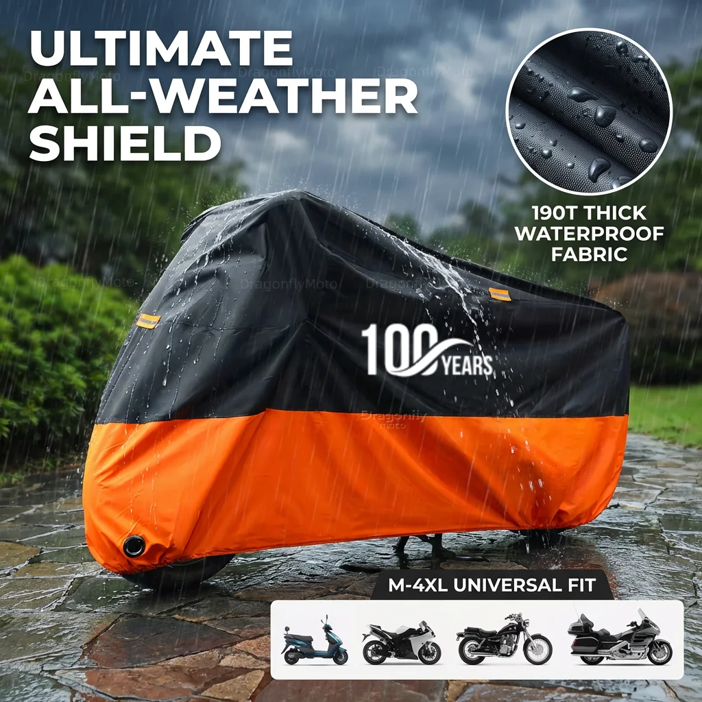 

Чехол для мотоцикла BMW R18 1800CC 100th, утолщенный, 210D, водонепроницаемый, для улицы, с защитой от УФ-лучей, пыли, дождя и солнца, всесезонный