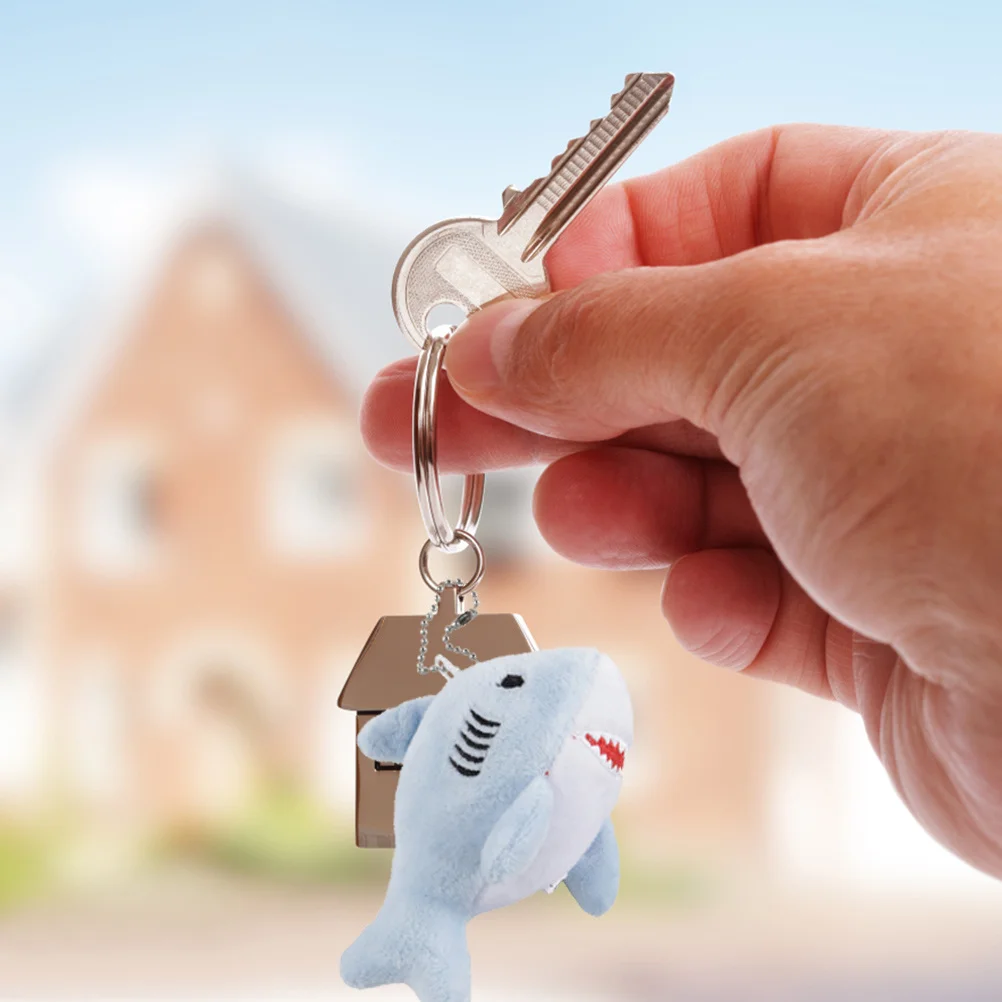 القرش المفاتيح الكرتون قلادة لحقيبة الظهر سيارة مفتاح ديكور لطيف حلقة رئيسية معلقة حلية سلسلة قلادة #5