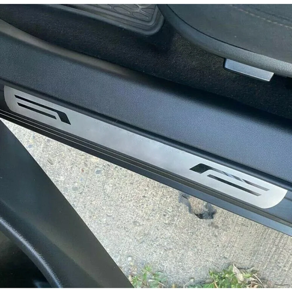 For Mazda 3 CX-5 6 CX30 Car Door Sill Kick Scuff Plate Protector Trim Auto Accessories Threshold Guard Pedal Styling Sticker