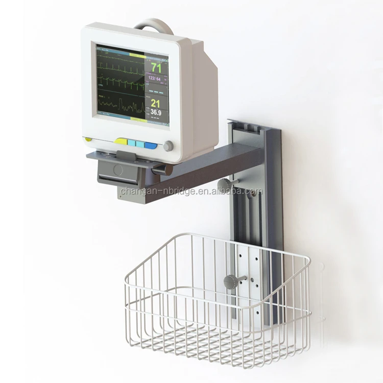Solid All-Aluminum Medical Equipment Shelf, Mounting Ledges Suitable for Patient Installation