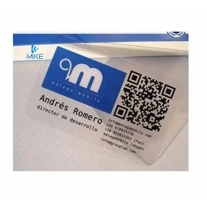 

Tailor Made Hot Sale Cheap Custom Plastic clear Transparent Print Business Pvc Cards