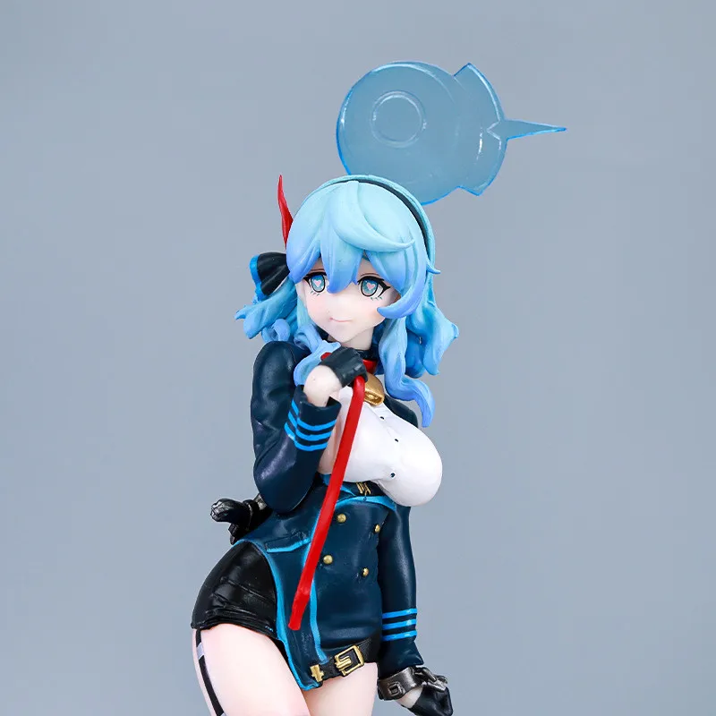 22CM Anime Game Blue Archive Amau Ako Figure Black Silk Battle Suit Dress Up Action Figure Standing Model Toy Collect Ornaments