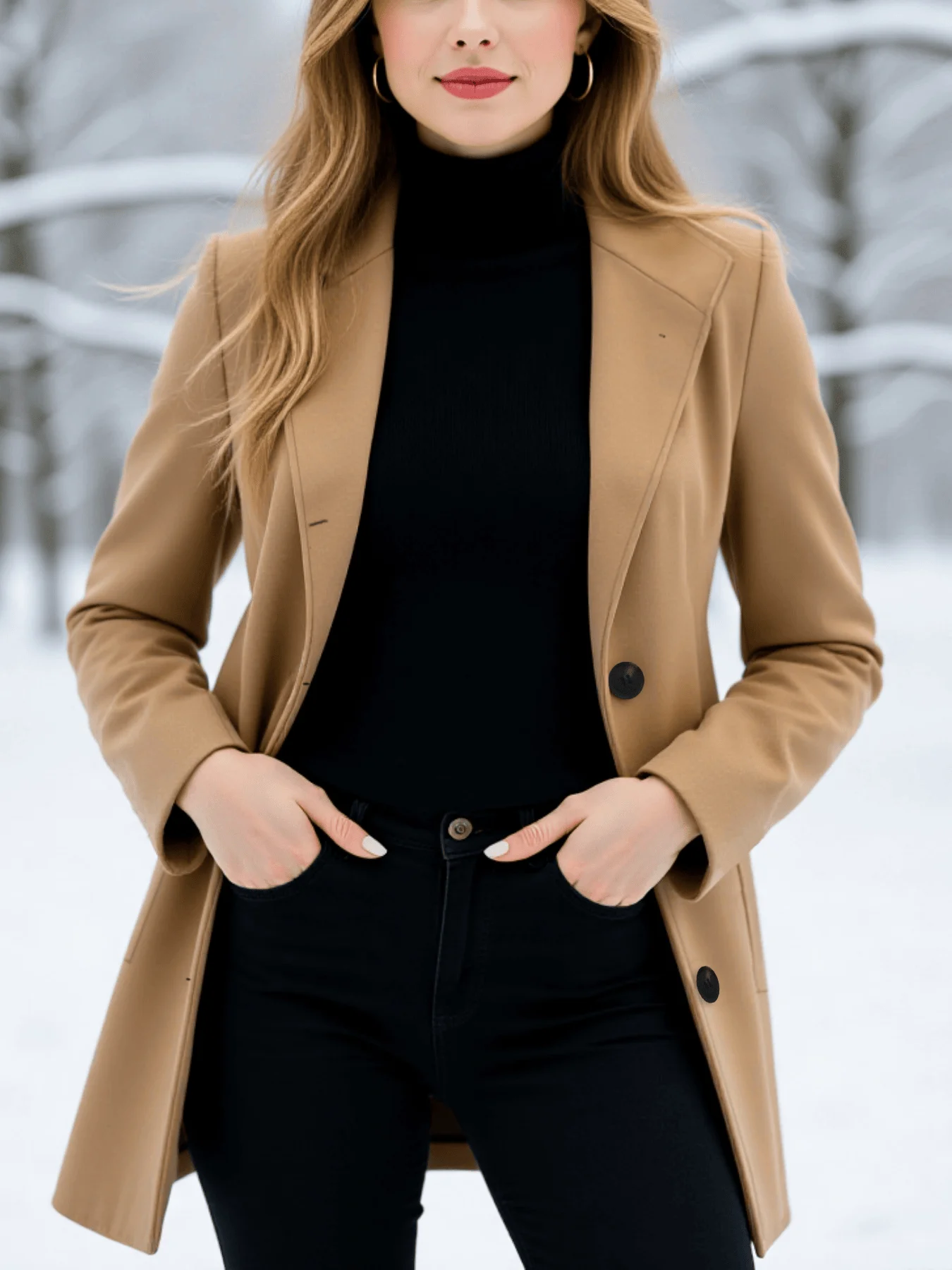 Bureau décontracté manteau Trench vêtements pour femmes épaissi élégant simple boutonnage veste automne hiver trajet usage quotidien pardessus Trench