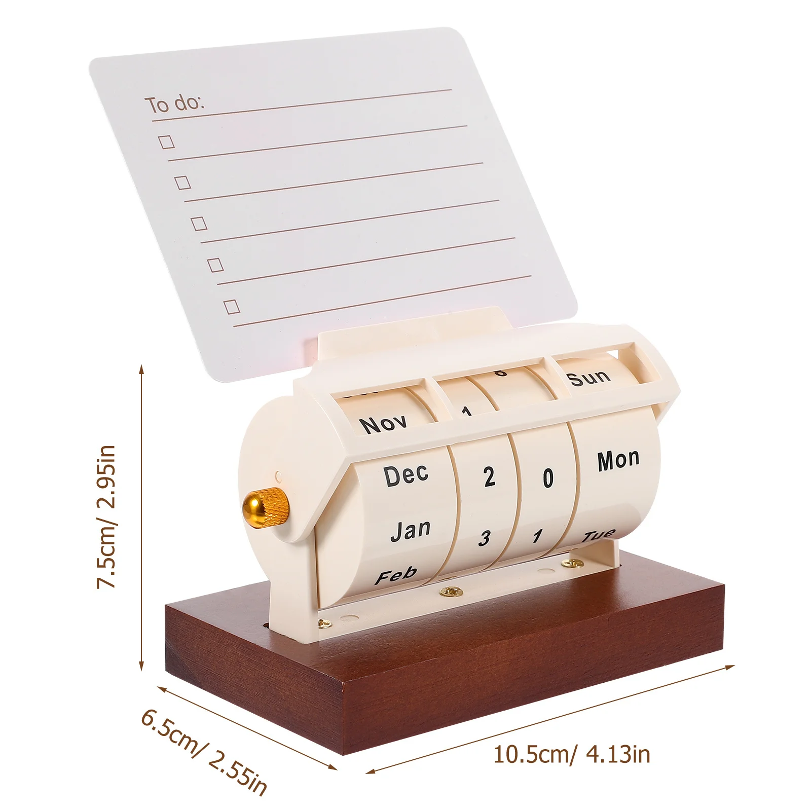 1Set Decorative Perpetual Calendar Wood Material Practical Home Office Desk Accessory Gift Home Accessory