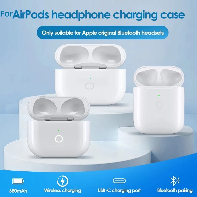 Headphone Wireless Charging Case For AirPods Pro 1 Charger Box Charging Compartment Replacement For AirPods 1nd Gen A2190 a2083