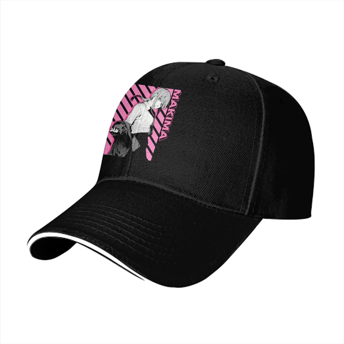 Gorra de béisbol para hombre y mujer, gorro con visera de protección, Snapback, motosierra, Makima, dibujos animados