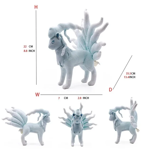 TAKARA TOMY Große Pokemon-Plüschtiere: Erd-Schildkröte Huangyan, Wolf Soloya, Fierce Carp, Drachen mit Feuer-Sprühfunktion, Spielzeugpuppe, Plüschtier Chi 6