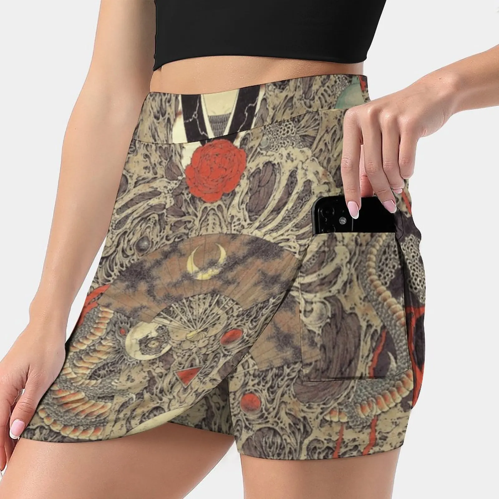 Final Fantasy - Takato Yamamoto Women'S Fashion Sporting Skirt With Pockets Tennis Golf Running Skirts Artist Klimt Anime