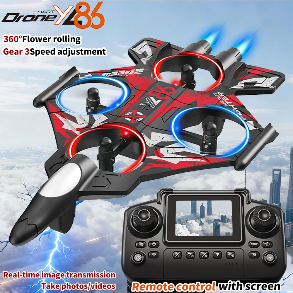 

Радиоуправляемый самолет YL86 с камерой, вертолетом, катанием на 360° ° Истребитель Hover с фиксированной высотой, пенопластовый планер, радиоуправляемый дрон, игрушки в подарок LY85